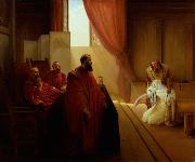 Francesco Hayez Valenza Gradenigo before the Inquisition oil painting reproduction